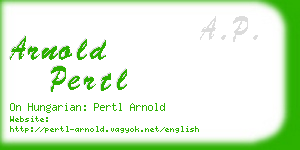 arnold pertl business card